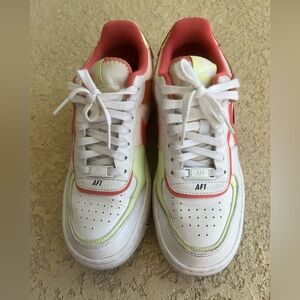 Nike Air Force 1 - White and Coral